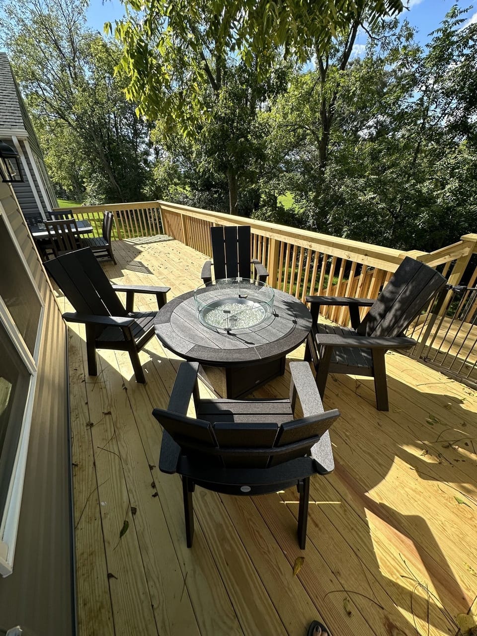 Deck-Propane Firepit and Seating