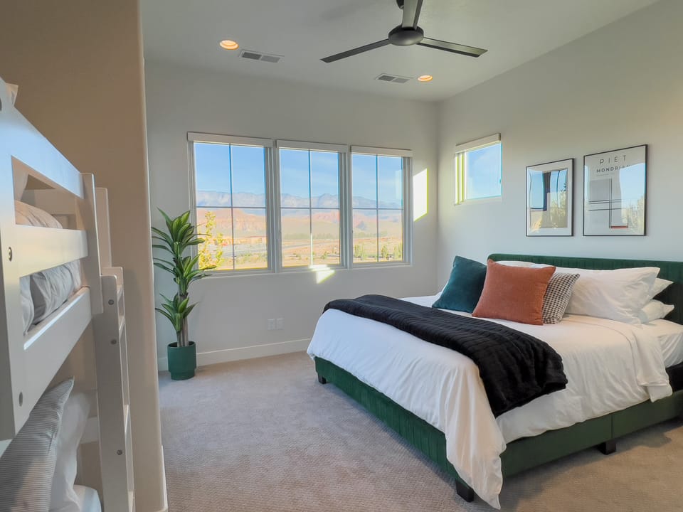 Bedroom 5 family suite or couples retreat; full over full bunk with trundle
