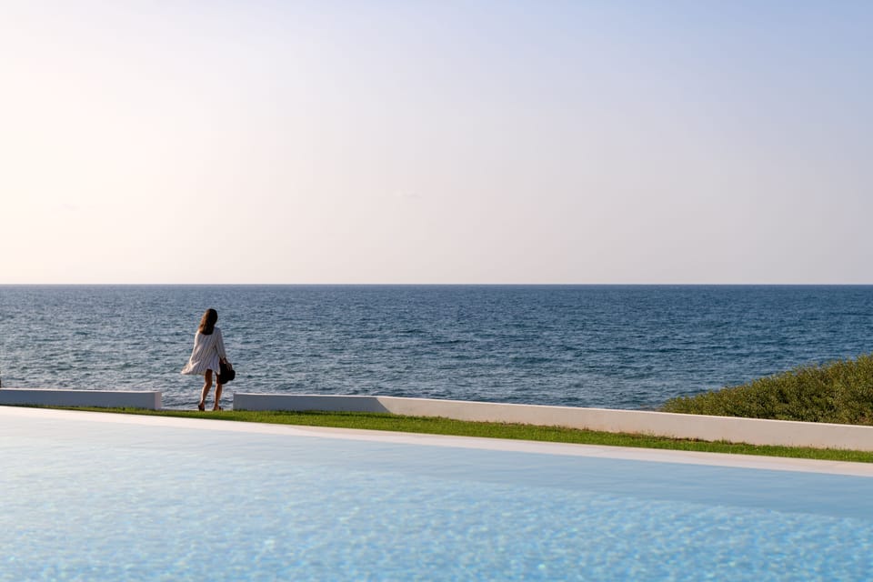 The spectacular Asea Villa is located in Skaleta Village, right on the beach.