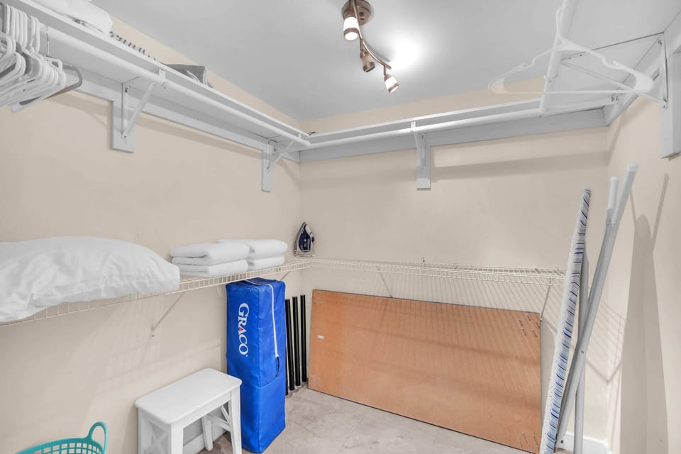 Laundry and storage area.