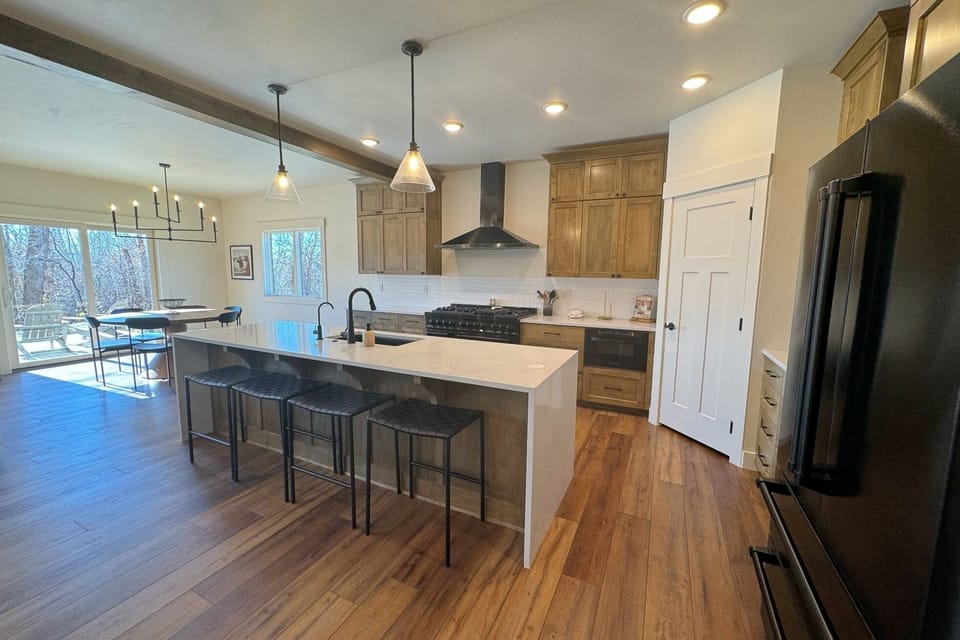 From the modern appliances to the wide array of cookware, this kitchen has everything you'll need to whip up meals for the whole group.