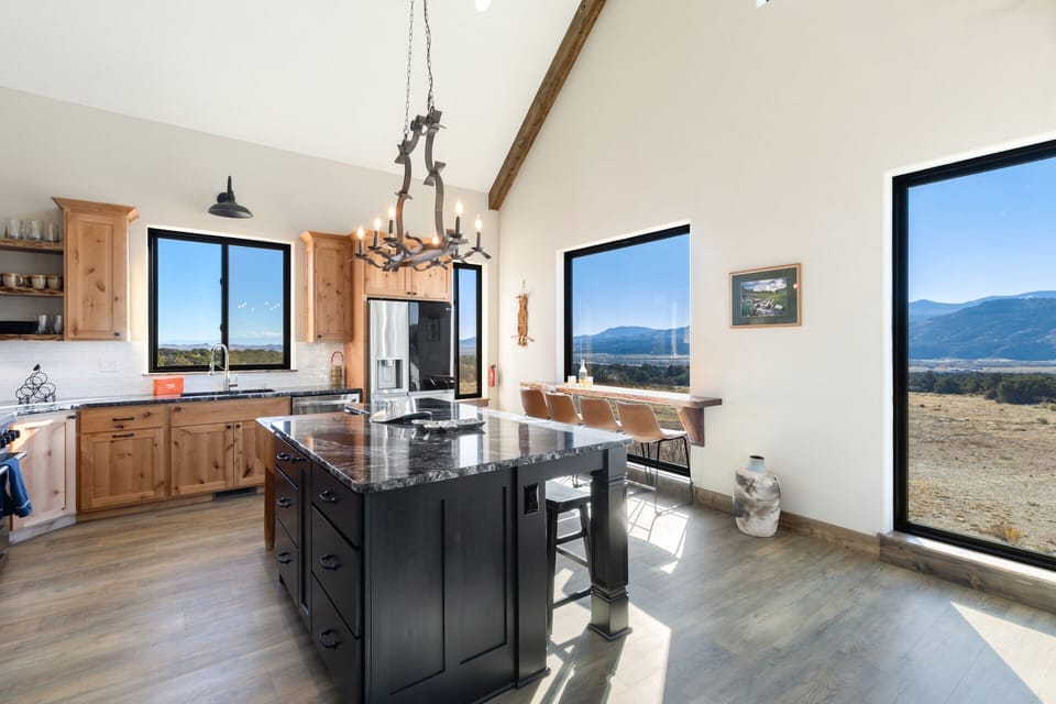 The open-concept living and gourmet kitchen is perfect for entertaining.  Enjoy our craft ice cubs for all your cocktails.