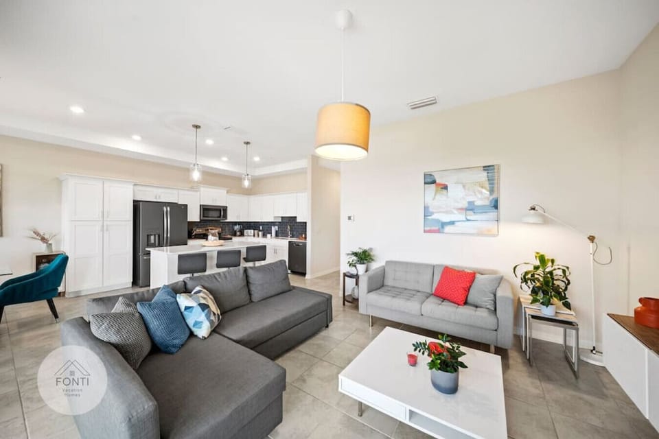 Living Room with Sofa Bed!#Disney #Parks #kingdom #springs #StoreyLake #resort #Apartment #Vacation #Rental #waterpark #Kissimmee #Orlando #universal #citywalk