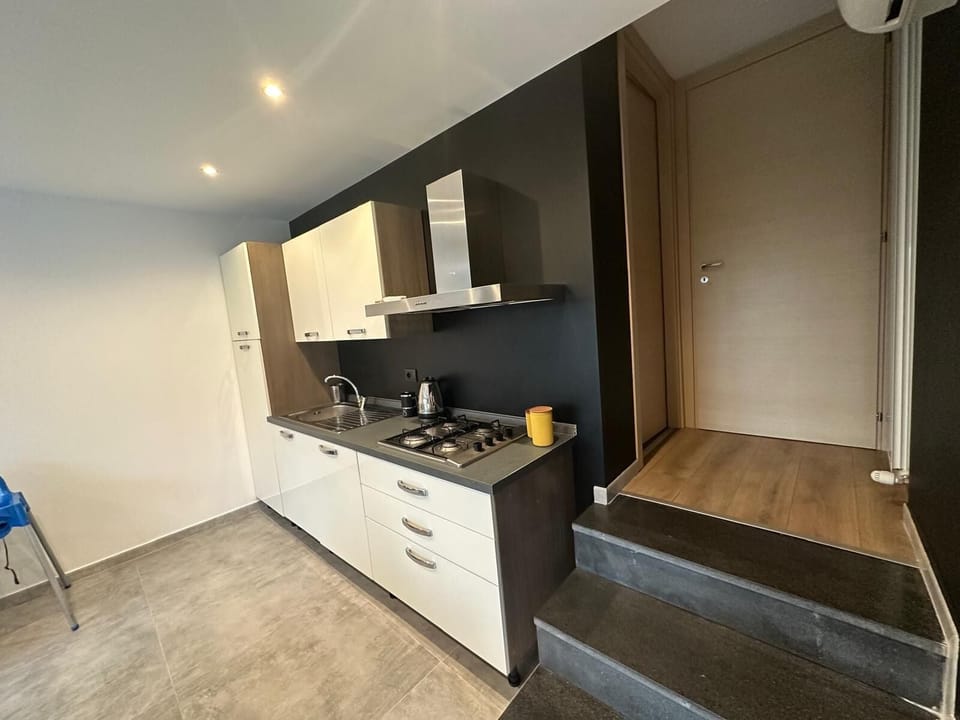 Family Apartment, 1 Bedroom | Private kitchen | Shared fridge, microwave