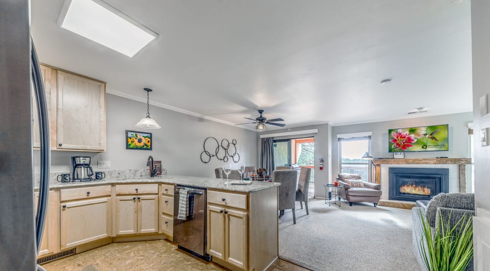 Entry opens up into fully equipped and upgraded kitchen