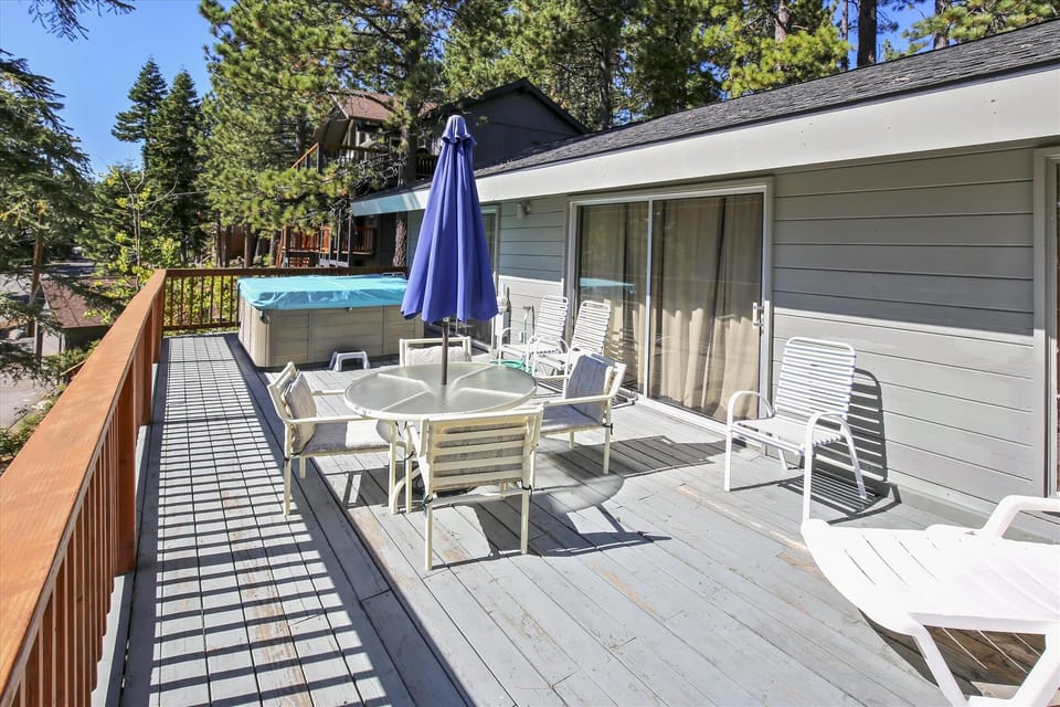 Deck with views of Lake tahoe - front of house
