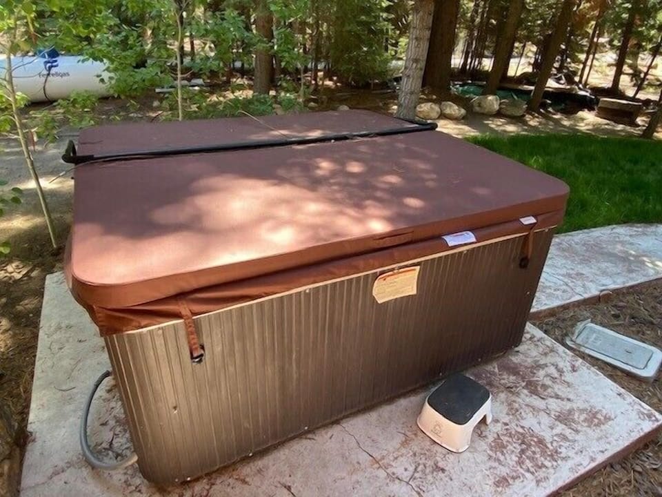 Private hot tub area