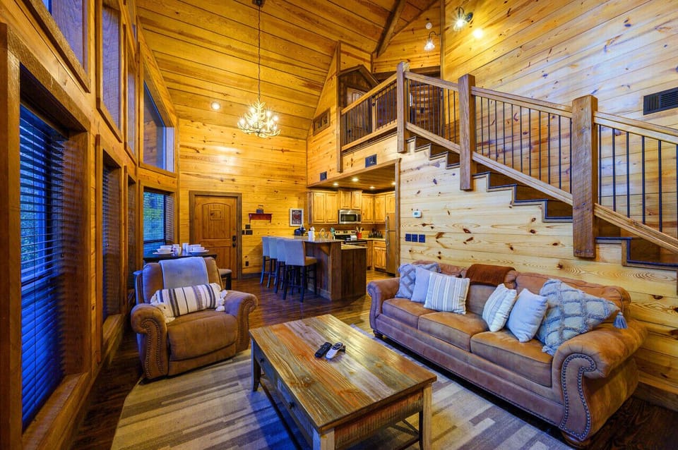 Step into comfort and style in Daydreams Chalet`s inviting living area.