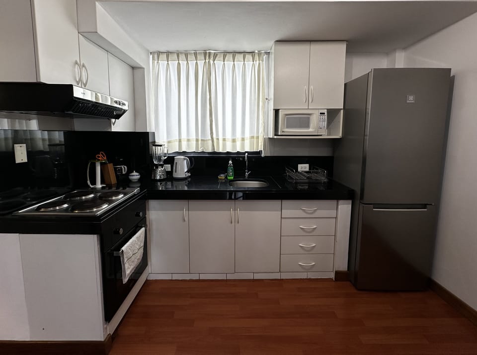 Business Apartment, 1 Queen Bed, Housekeeping, Executive Level | Private kitchen | Full-size fridge, microwave, oven, stovetop