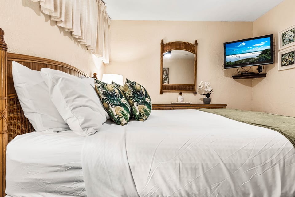 Wall-mounted flat-screen TV