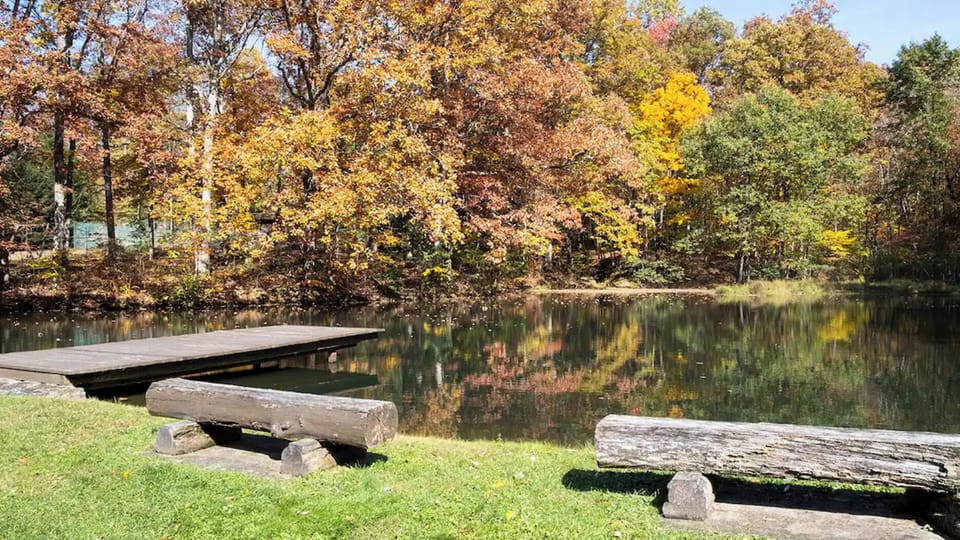 While this pond is not suitable for swimming, the fishing opportunity is great!