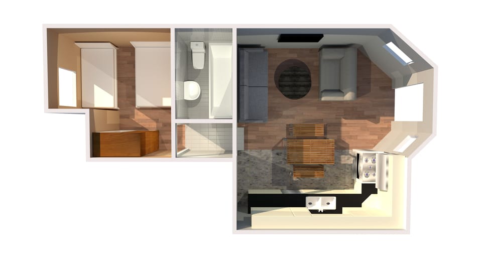 Family Apartment, 1 Double Bed with Sofa bed | Floor plan
