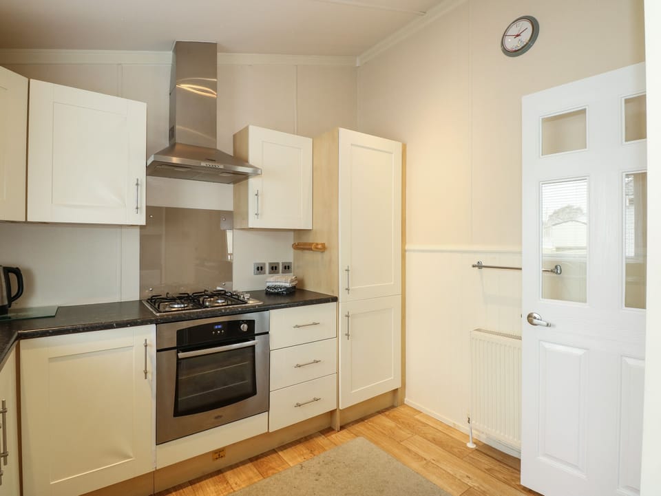 Fridge, dishwasher, electric kettle, toaster