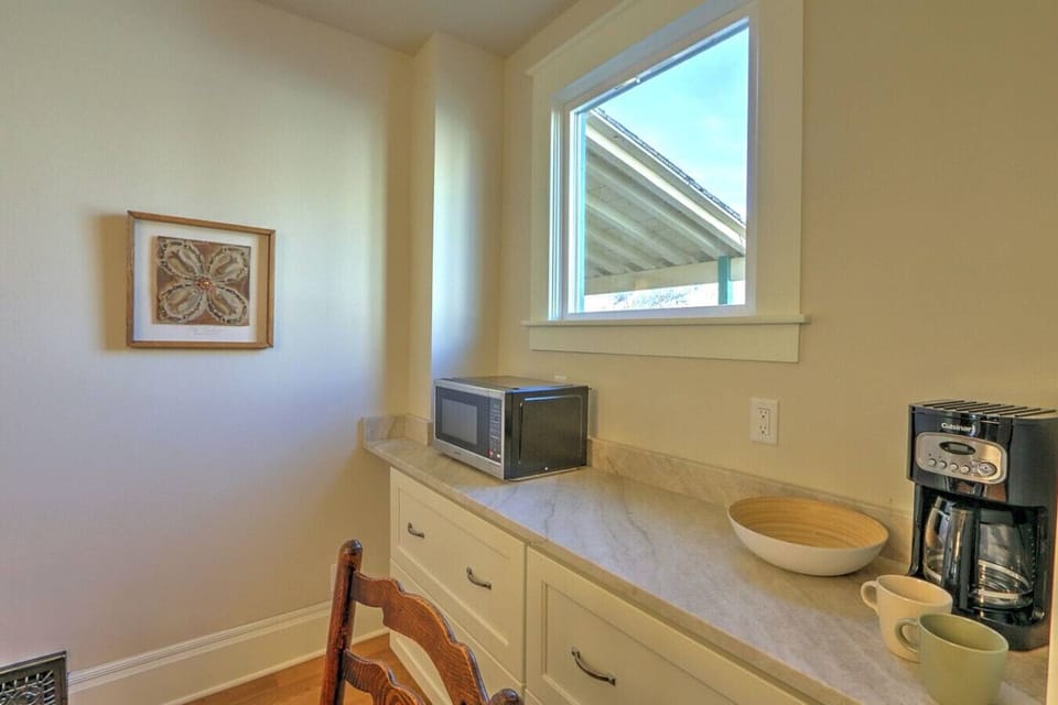 Coffee bar area in dining room