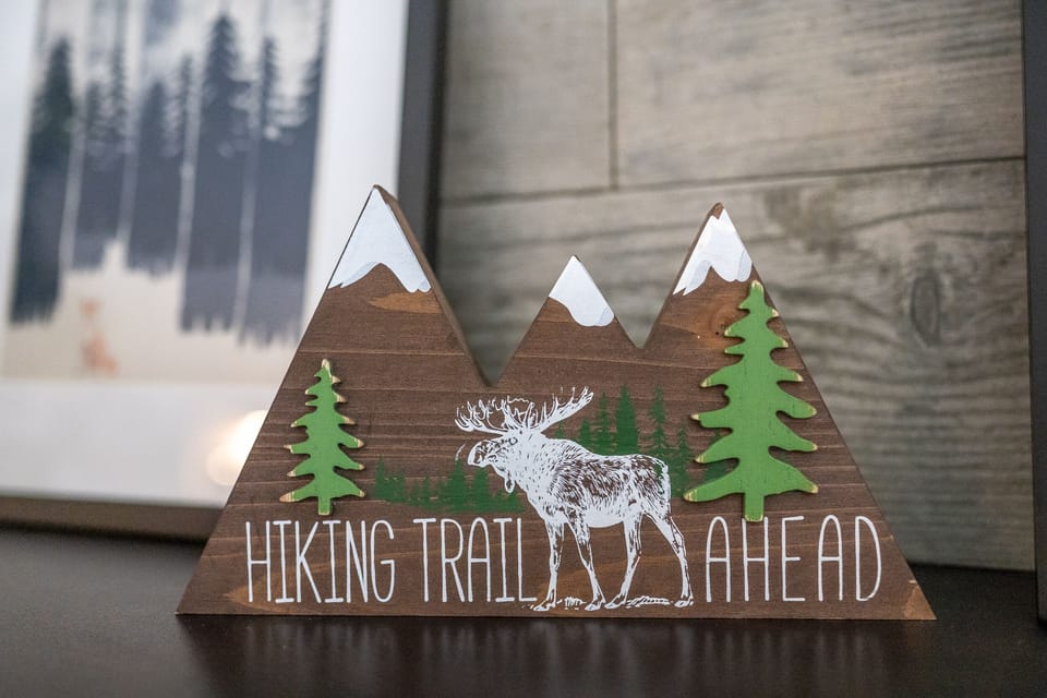 The area is surrounded with hiking trails!