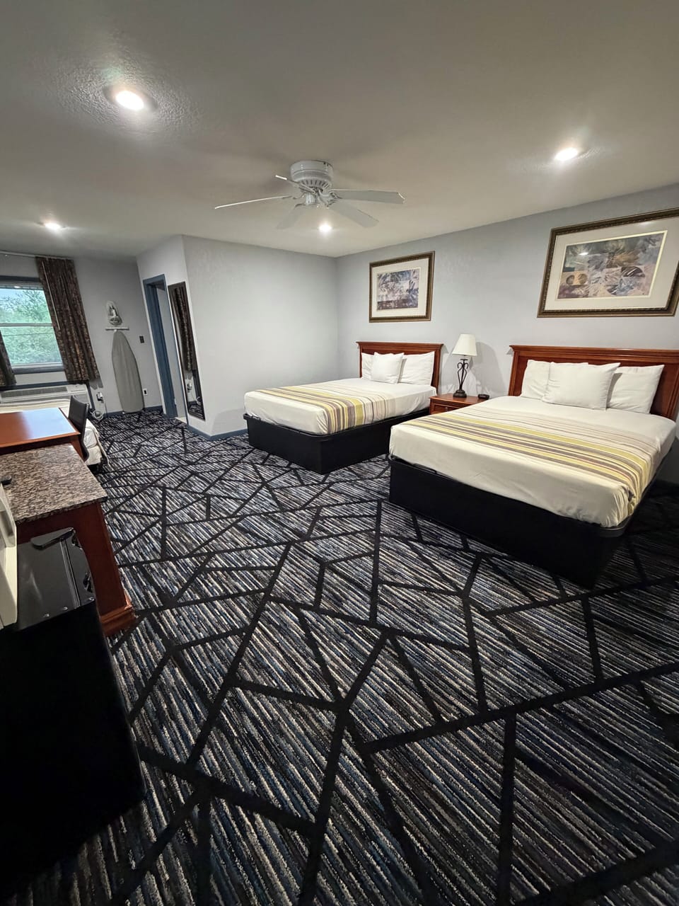 Standard Room, 2 Queen Beds, Poolside | Desk, laptop workspace, blackout drapes, free WiFi