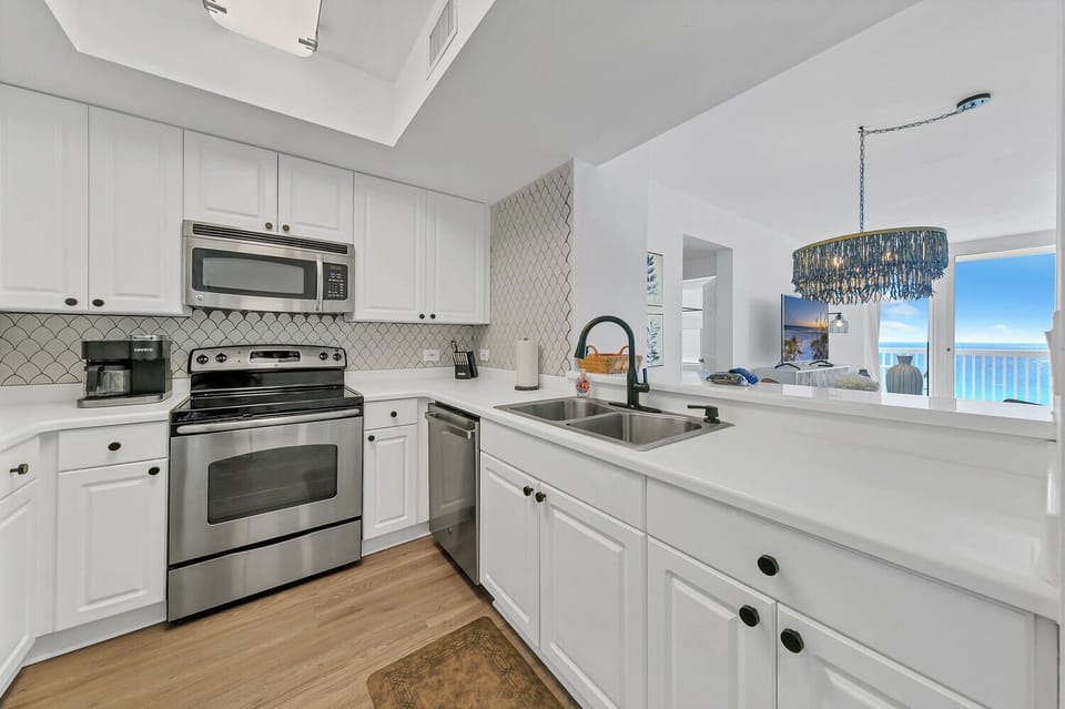 Updated kitchen with new flooring