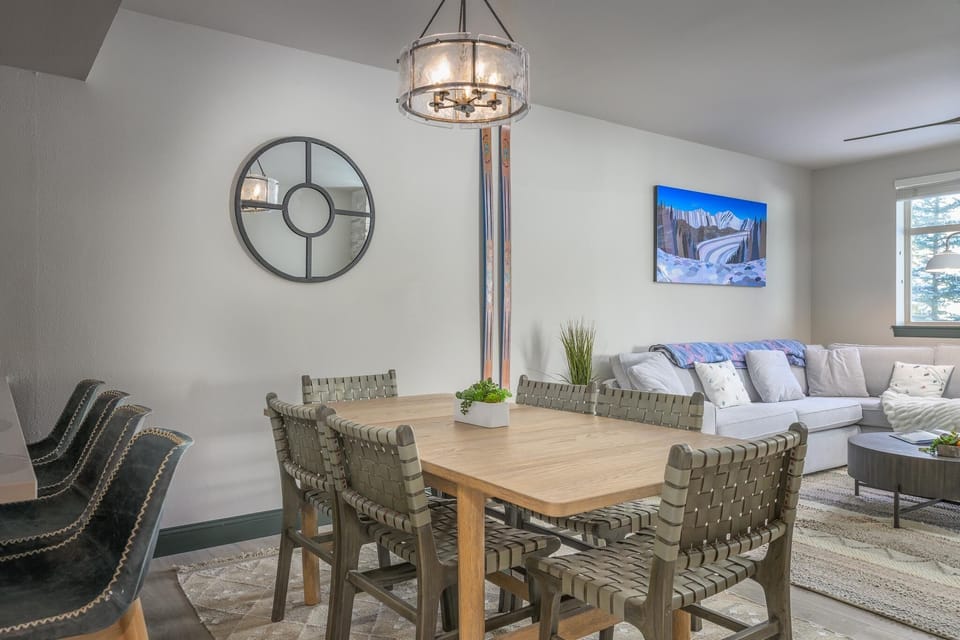 Dining table with seating for six