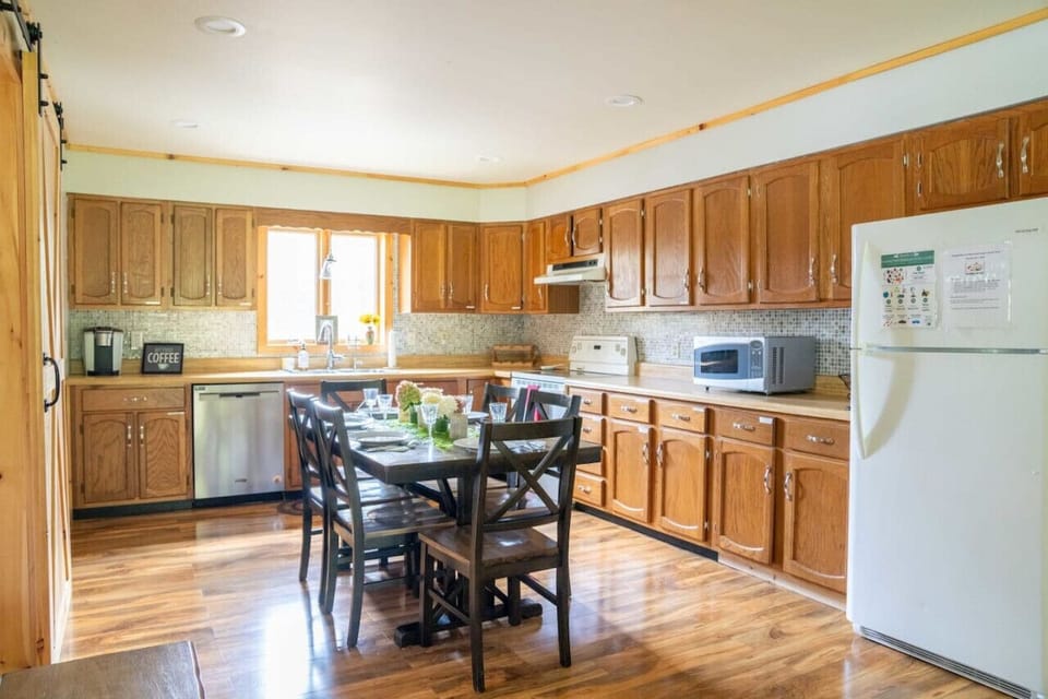 Prepare meals in our fully equipped kitchen.
