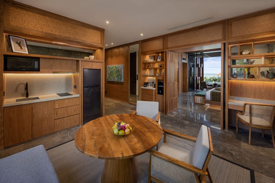 Beach Front Luxury One Bedroom Private Pool Villa | Living area | Smart TV