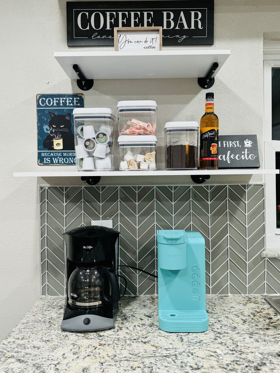Complimentary coffee is provided