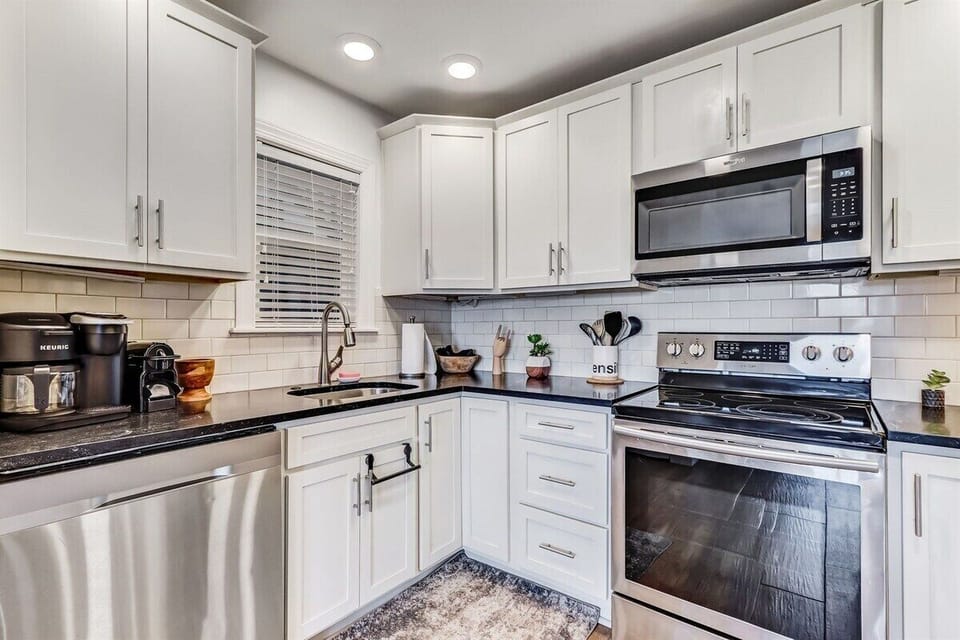Stainless Steel Appliances in the Full Kitchen. Keurig coffee maker provided.