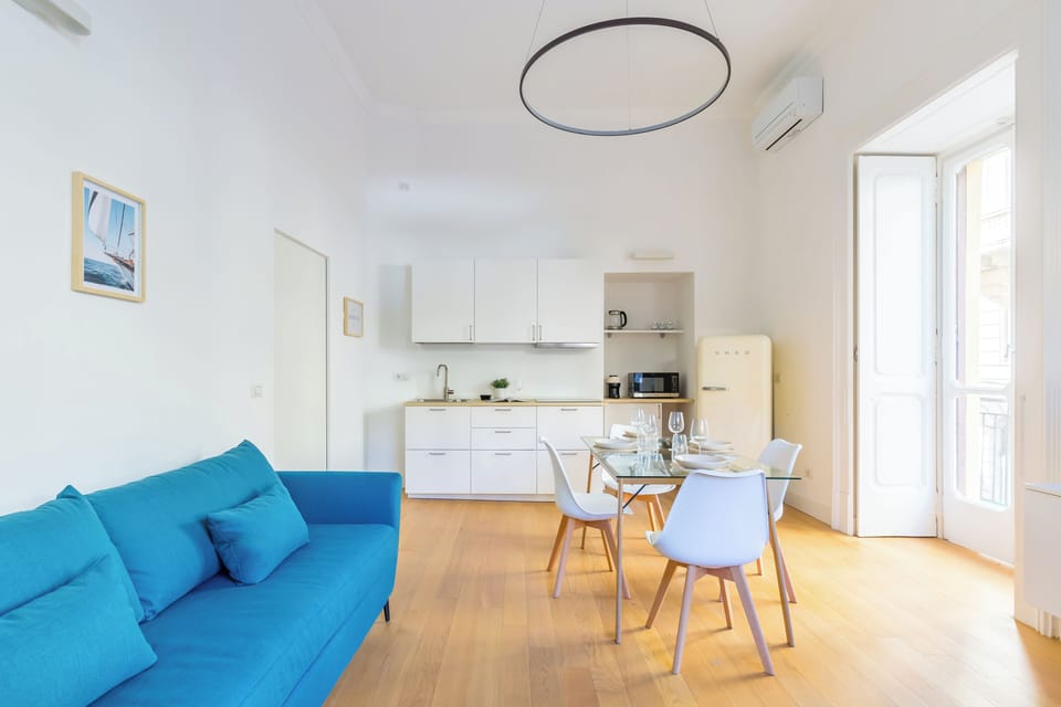 City Apartment | Private kitchen | Espresso maker, full-size fridge, microwave, stovetop
