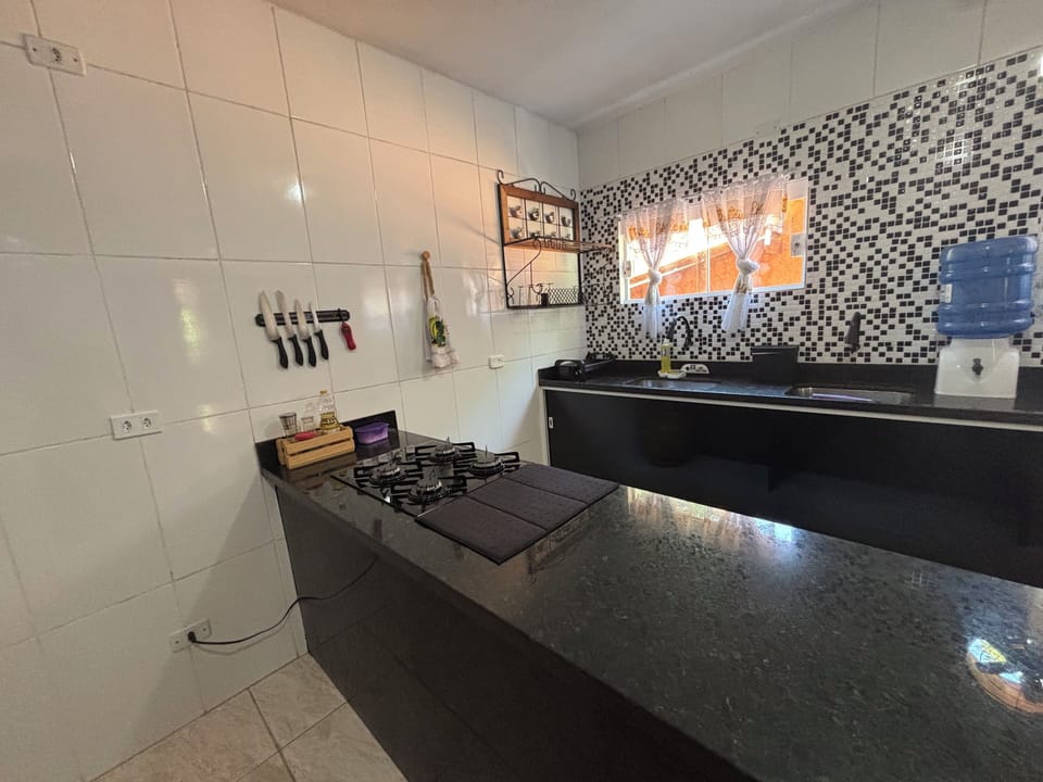 Fridge, microwave, stovetop, toaster