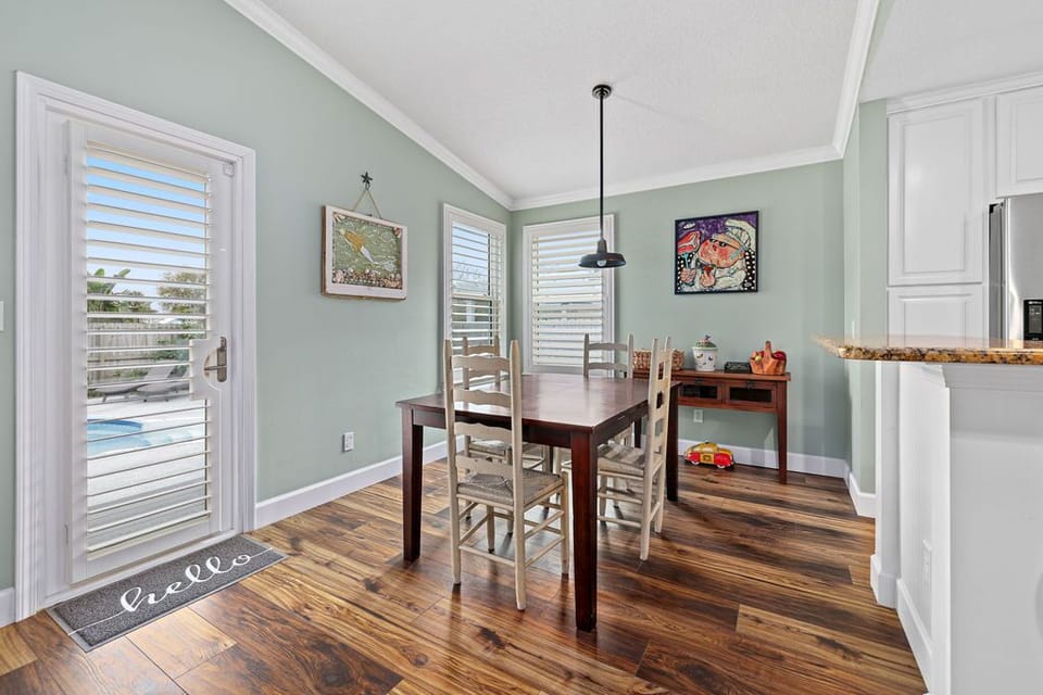 Dining area with seating for meals