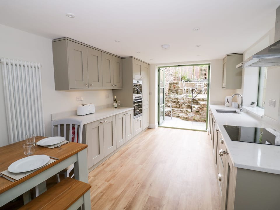 Fridge, dishwasher, electric kettle, toaster