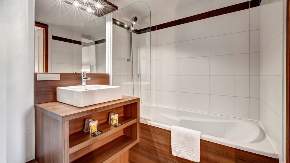 Get ready for your day in one of the lovely bathrooms.