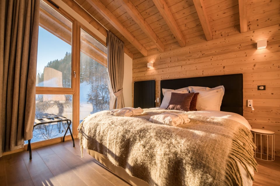 Drift to sleep in a comfortable bed after a wonderful day outside.