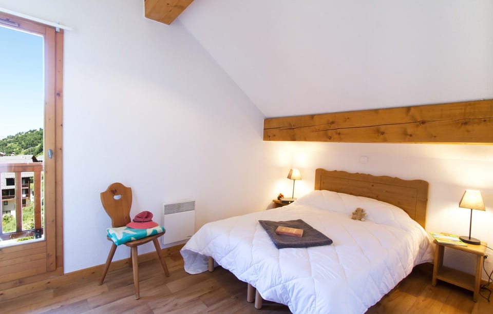 Drift to sleep in a comfortable bed after a wonderful day outside.