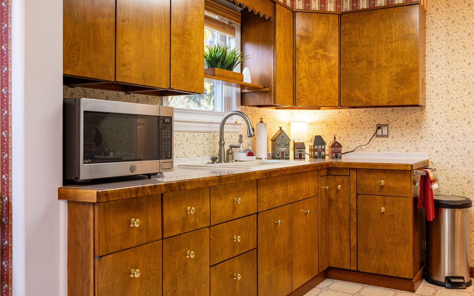 Classic kitchen space features original details with modern conveniences