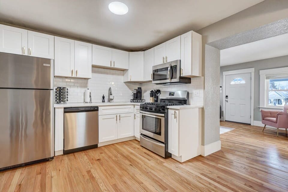 We have a complete kitchenware. We also have a refrigerator, microwave, stove, coffee maker, and many other items and appliances!