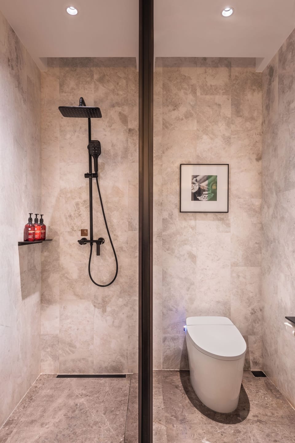 Superior Room | Bathroom | Shower, rainfall showerhead, designer toiletries, hair dryer