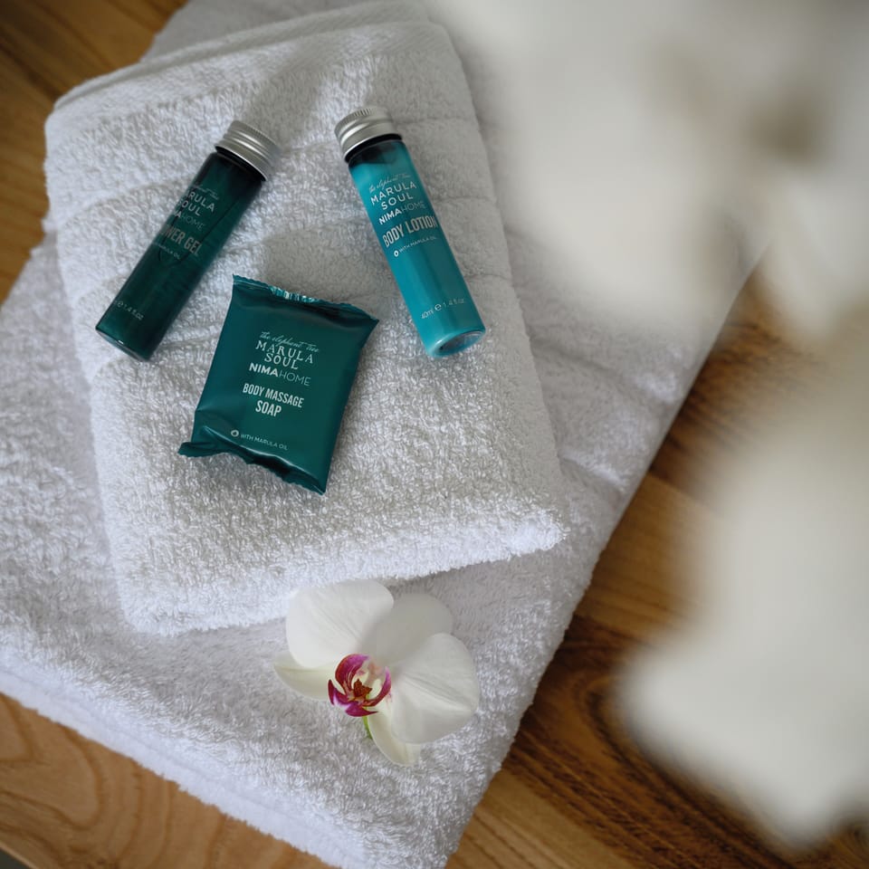 Gold Diamond Suite with Hot Tub | Bathroom amenities | Shower, hair dryer, towels, soap