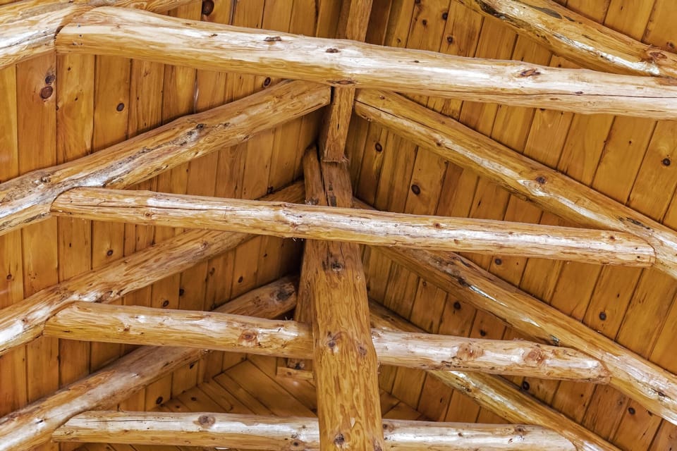 Interior Log Beams