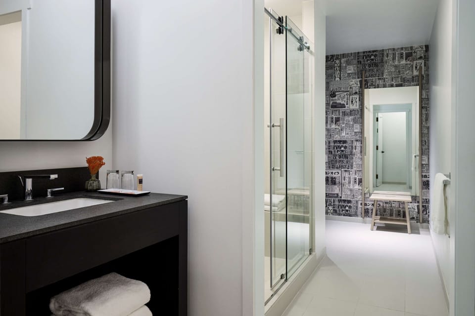 Suite (Loft) | Bathroom | Shower, free toiletries, hair dryer, bathrobes