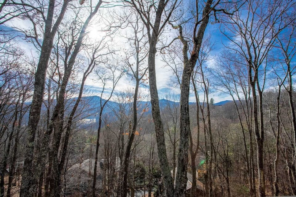 Winter View of Grandfather Mountain from the Back Deck