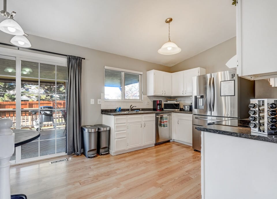 Open kitchen with plenty of natural light!