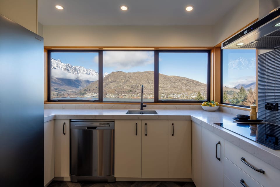 Main Kitchen with views of the The Remarkables