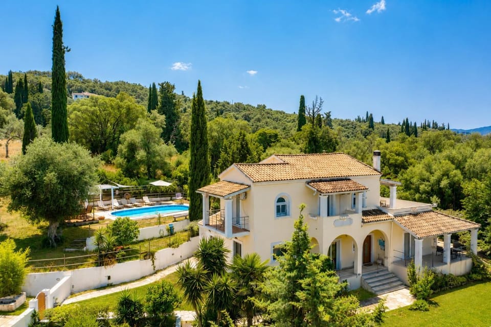 Aerial view of Villa Mavrikia