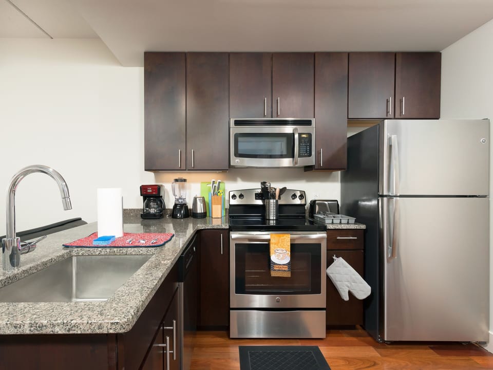 Indoors, Kitchen, Microwave, Oven, Sink