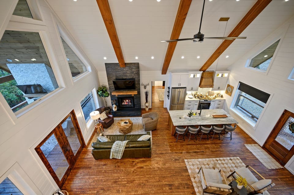 Open Living Room and Kitchen