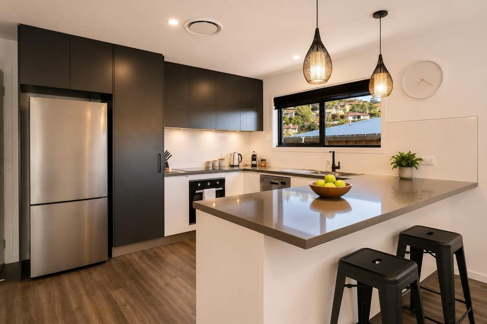 Modern well equipped kitchen