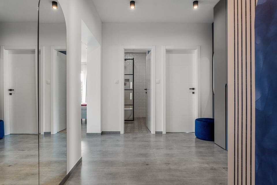 Separate toilet with a washing machine