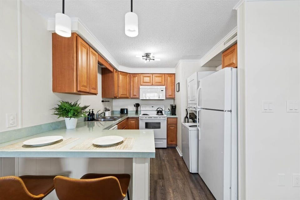 The elegantly designed kitchen will be a delight for the chef in your family.