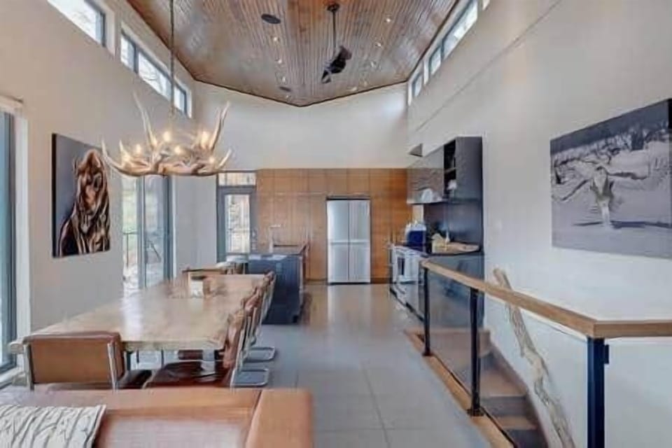 Dining room and kitchen