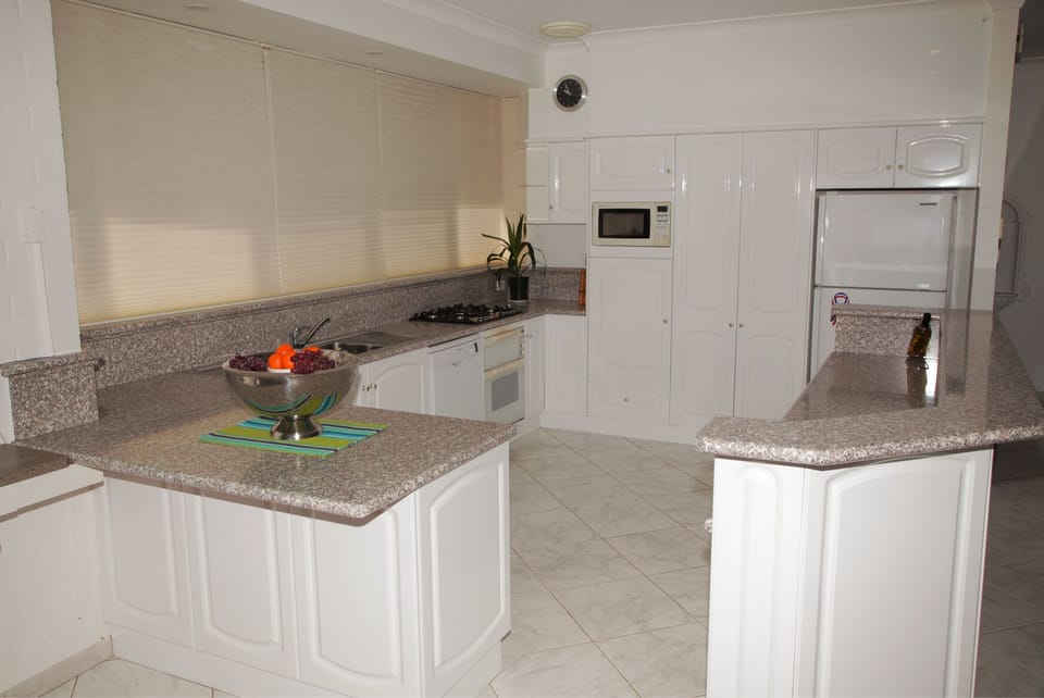 Large fully equipped kitchen.